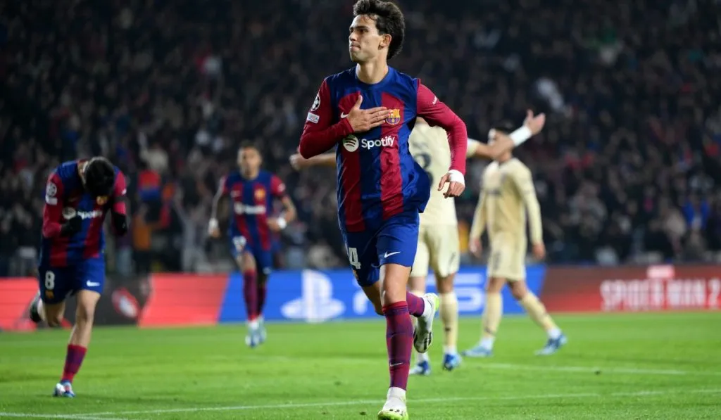 Joao Félix festeja uno de sus goles con Barcelona: Getty Images