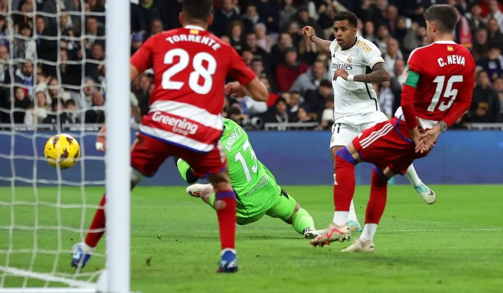 Rodrygo pone el 2-0 del Real Madrid ante Granada: Getty Images