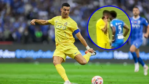 Cristiano Ronaldo y un gesto de burla contra Ali Al Bulayhi.