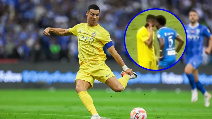 Cristiano Ronaldo y un gesto de burla contra Ali Al Bulayhi.