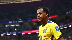 AL KHOR, QATAR - NOVEMBER 20: Romario Ibarra of Ecuador reacts towards fans after being substituted during the FIFA World Cup Qatar 2022 Group A match between Qatar and Ecuador at Al Bayt Stadium on November 20, 2022 in Al Khor, Qatar. (Photo by Francois Nel/Getty Images)