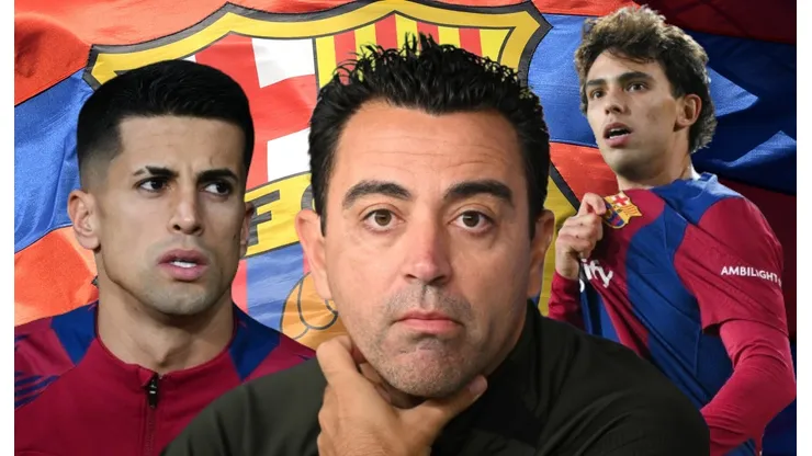 Joao Cancelo, Xavi Hernández y Joao Cancelo.