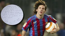 Se subastará el primer contrato de Lionel Messi con Barcelona.