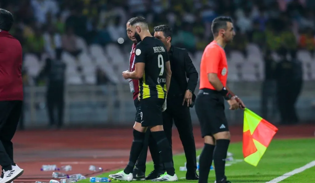 Última imagen de Marcelo Gallardo y Karim Benzema por Al-Ittihad: Getty Images