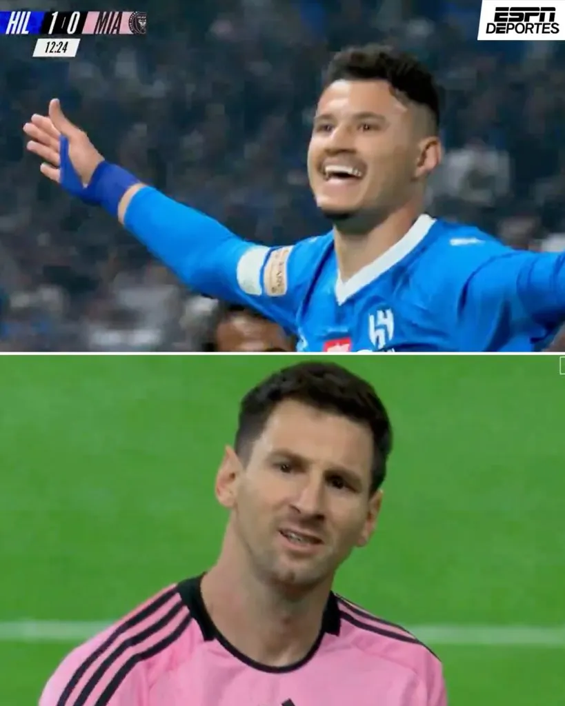 Reacción de Messi al segundo gol del Al-Hilal. (Foto: X / @ESPNDeportes)