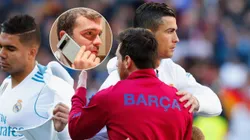 Fabrizio Romano, Lionel Messi y Cristiano Ronaldo.