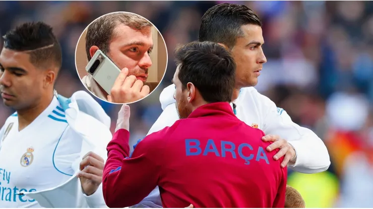 Fabrizio Romano, Lionel Messi y Cristiano Ronaldo.