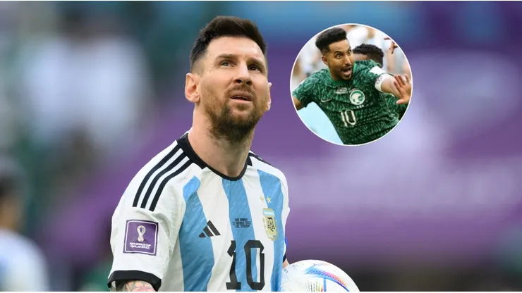 Messi en la caída de Argentina vs. Arabia Saudita.