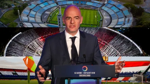Gianni Infantino y los posibles estadios para inaugurar el Mundial 2030.