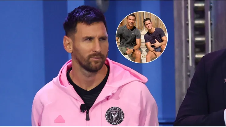 Lionel Messi, Cristiano Ronaldo y Edu Aguirre.