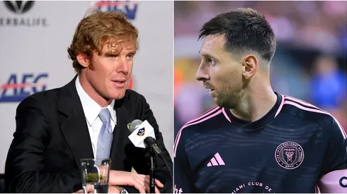 Alexi Lalas y Lionel Messi.