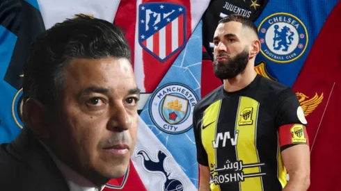 Marcelo Gallardo y Karim Benzema esperan por el futuro del segundo en Arabia.