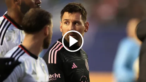 Messi en el partido amistoso Inter Miami vs. FC Dallas.