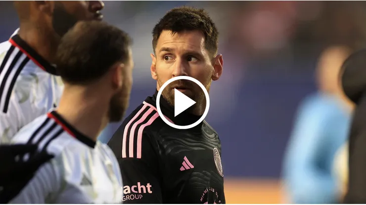 Messi en el partido amistoso Inter Miami vs. FC Dallas.