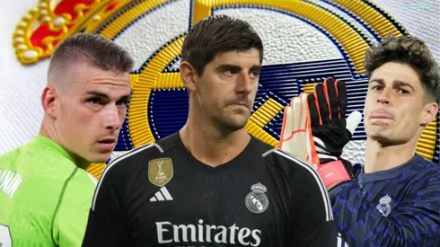 Thibaut Courtois, Kepa Andriy Lunin, actuales porteros del Real Madrid.