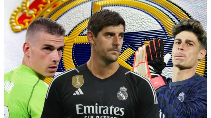 Thibaut Courtois, Kepa Andriy Lunin, actuales porteros del Real Madrid.