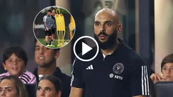 Lionel Messi, Luis Suárez y Yassine Cheuko.