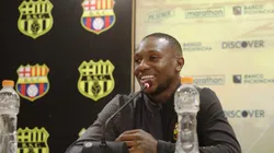 Guayaquil, viernes 05 enero 2024 En el estadio Banco Pichincha, Anibal Chala, jugador de Barcelona, dio rueda de prensa Fotos:César Muñoz/API