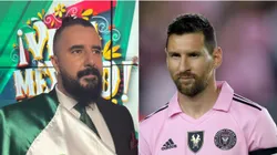 Álvaro Morales y Lionel Messi.