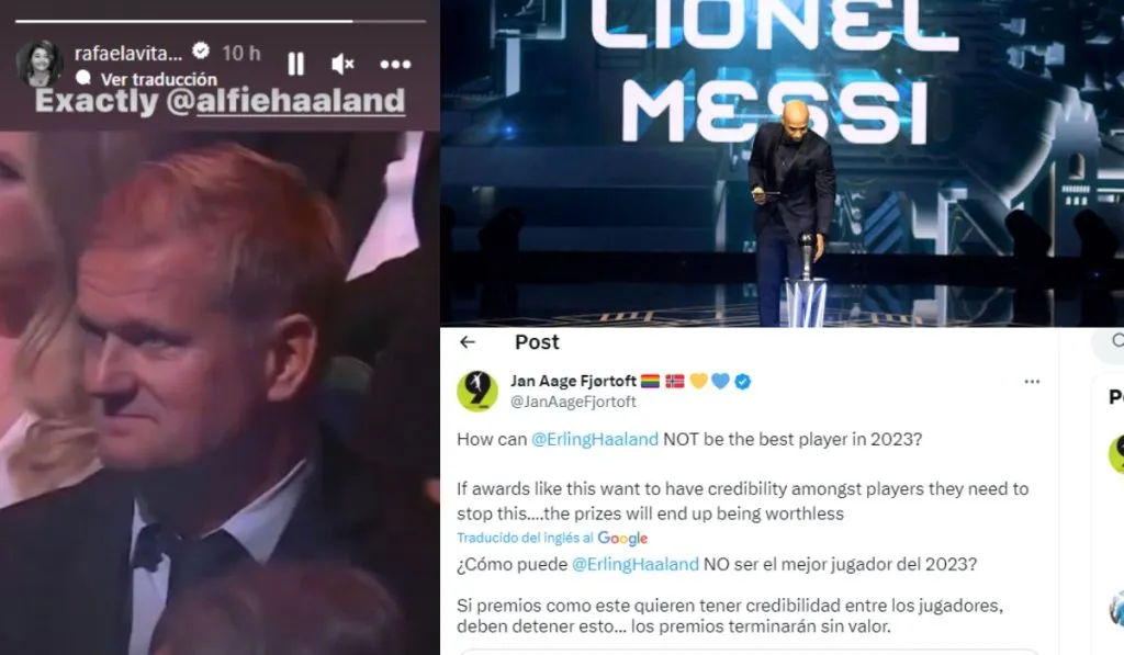 Las reacciones del entorno de Haaland al The Best de Messi: TW