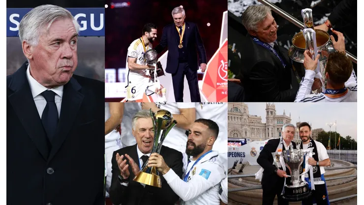 Carlo Ancelotti y algunas der sus conquistas en Real Madrid.