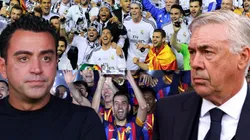 Xavi y Carlo Ancelotti, listos para una nueva final Real Madrid vs. Barcelona.