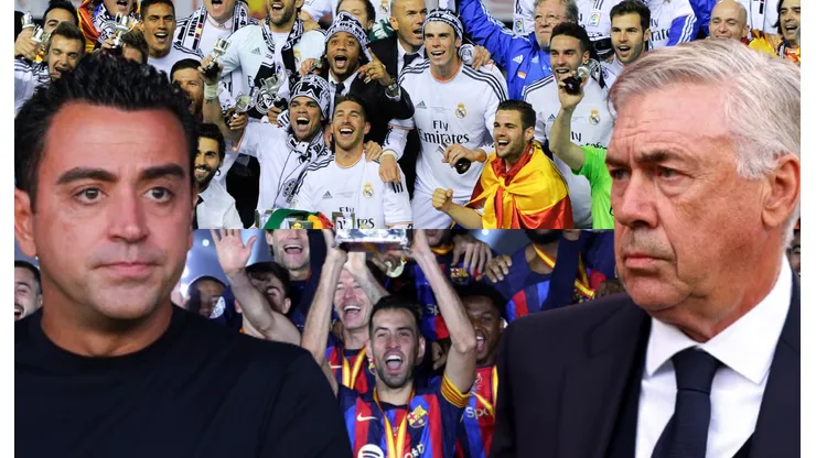 Xavi y Carlo Ancelotti, listos para una nueva final Real Madrid vs. Barcelona.