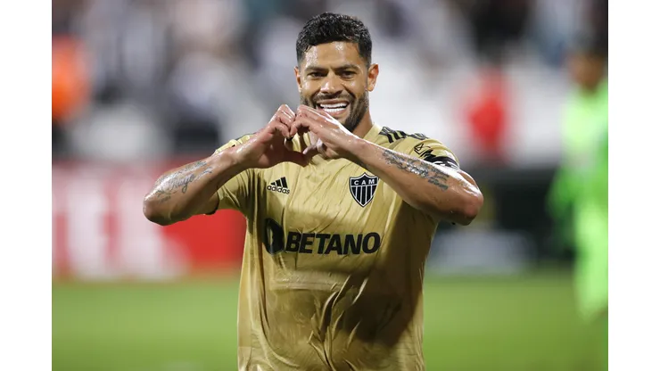 LIMA, PERU - JUNE 6: Hulk of Atletico Mineiro celebrates after scoring the team´s first goal during a Copa CONMEBOL Libertadores group G match between Alianza Lima and Athletico Mineiro at Estadio Alejandro Villanueva on June 6, 2023 in Lima, Peru. (Photo by Daniel Apuy/Getty Images)