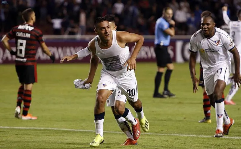 Andrés Chicaiza con Liga de Quito en el 2019. Foto: Getty.
