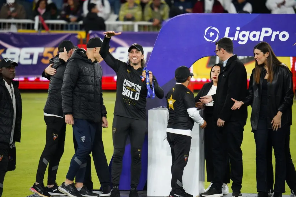 Luis Zubeldía le dio un histórico doblete a Liga de Quito en el 2023. (Foto: API)