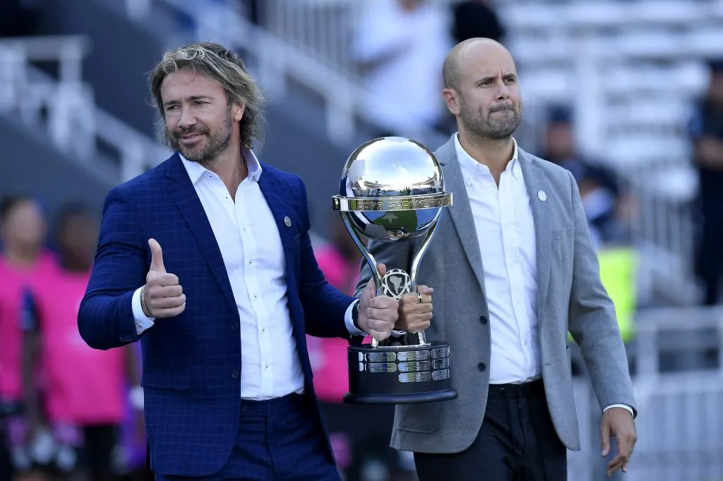 Miguel Ángel Ramírez en la final de la Copa Sudamericana 2022 representando a IDV. Foto: Getty.