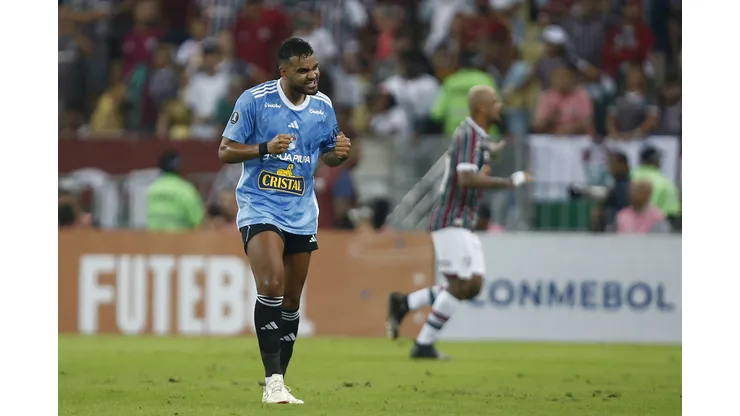 RIO DE JANEIRO, BRAZIL - JUNE 27: Brenner of Sporting Cristal celebrates after scoring the team's first goal during a Copa CONMEBOL Libertadores 2023 Group D match between Fluminense and Sporting Cristal at Maracana Stadium on June 27, 2023 in Rio de Janeiro, Brazil. (Photo by Wagner Meier/Getty Images)