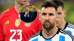 David Dóniga y Lionel Messi.