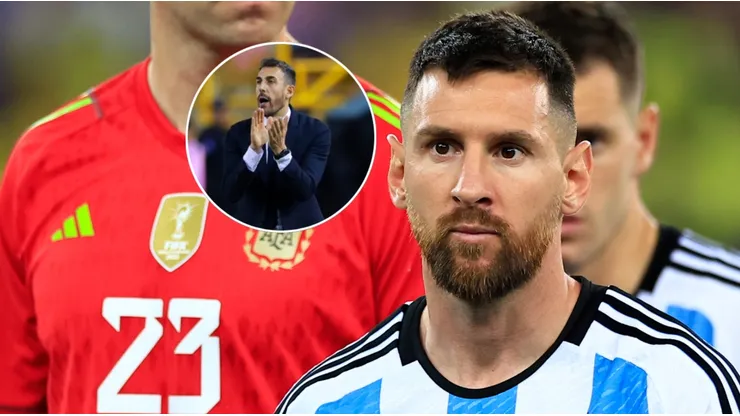 David Dóniga y Lionel Messi.