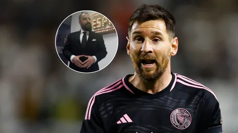 Álvaro Morales y Lionel Messi.