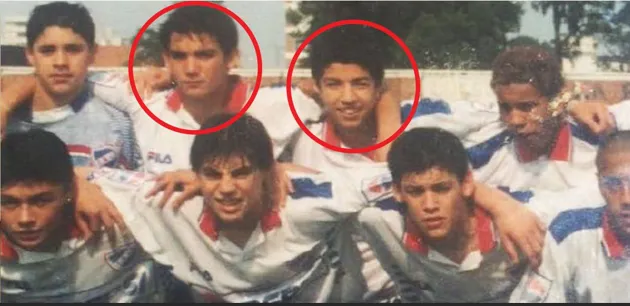 Martín Cauteruccio y Luis Suárez compartieron en Nacional. (Foto: Twitter).