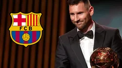 Lionel Messi junto a su octavo Balón de Oro.