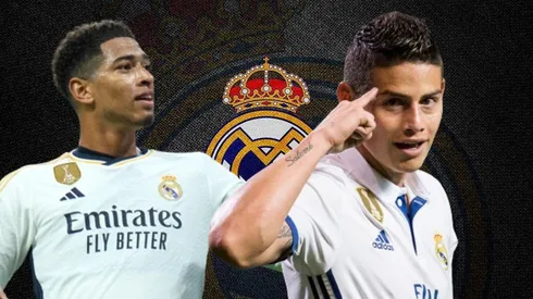 Jude Bellingham y James Rodríguez, pasado y presente del Real Madrid.