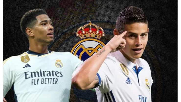 Jude Bellingham y James Rodríguez, pasado y presente del Real Madrid.