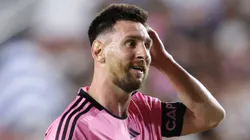 Messi con la cinta de capitán de Inter Miami.