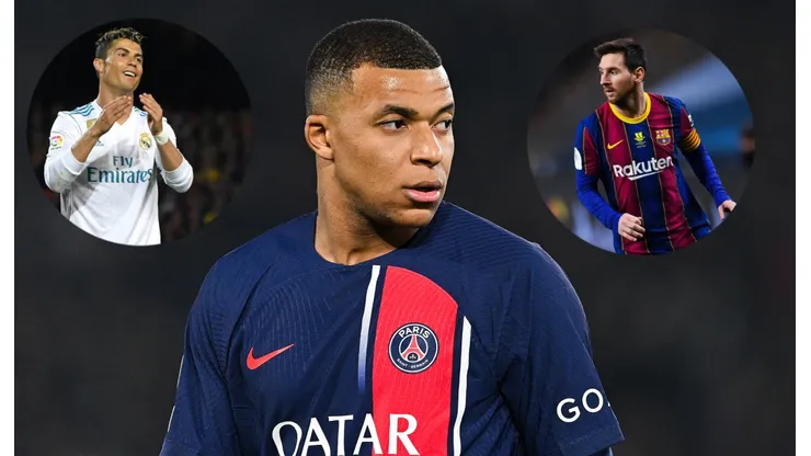Kylian Mbappé, Leo Messi y Cristiano Ronaldo.