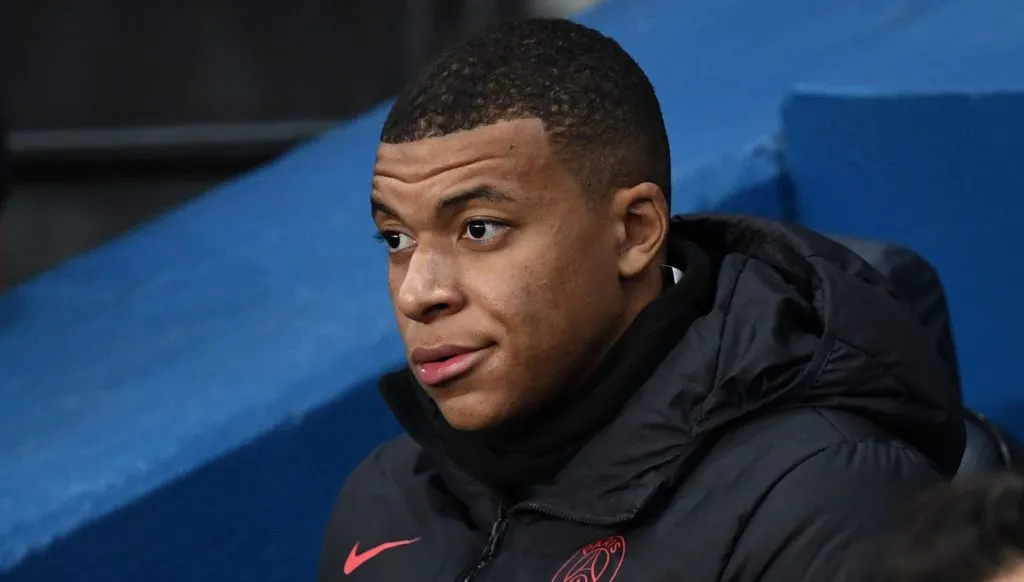 Kylian Mbappé fue suplente en el Nantes vs. PSG de este sábado 17 de febrero. Getty Images.
