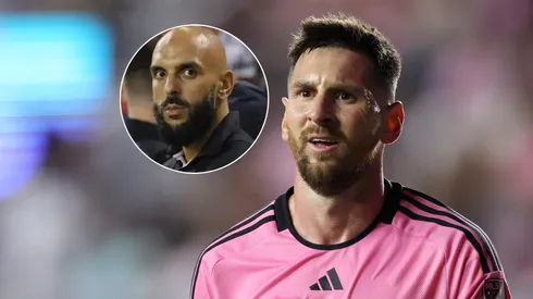 Yassine Cheuko y Messi.