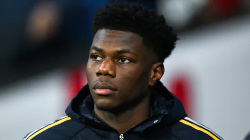 Aurélien Tchouaméni admitió que en el Real Madrid se habla de la chance de que llegue Kylian Mbappé. Getty Images.