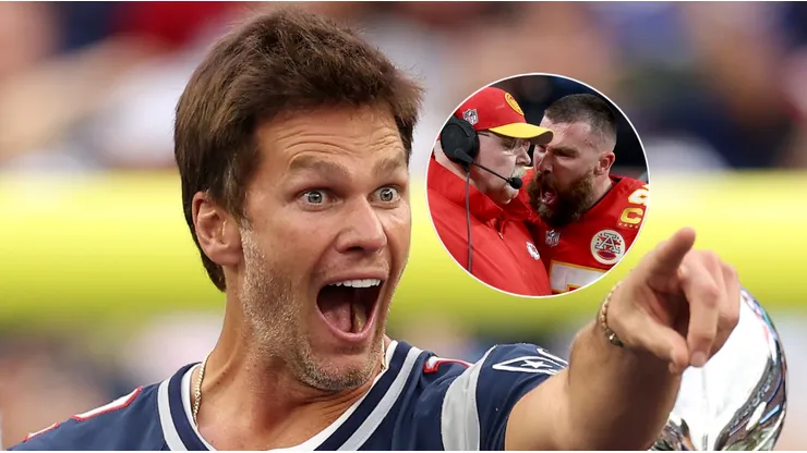 Tom Brady, Andy Reid y Travis Kelce.