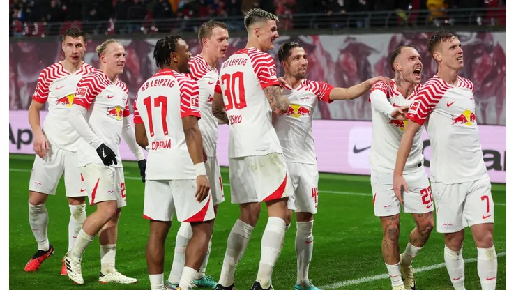 Jugadores del RB Leipzig, el club más odiado de toda Alemania.