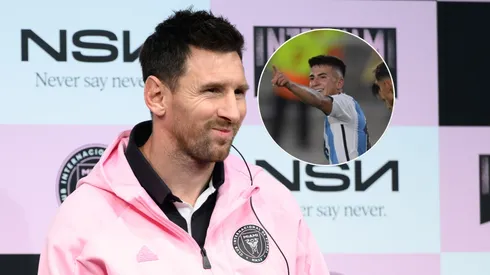 Lionel Messi y Thiago Almada.