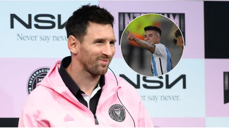 Lionel Messi y Thiago Almada.