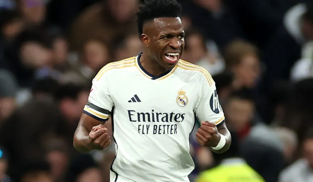 Vinicius festeja su gol ante Girona con Real Madrid: Getty Images