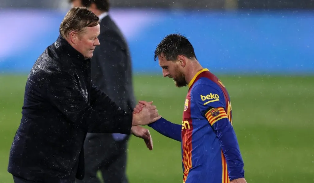 Ronald Koeman junto a Messi en una derrota de Barcelona contra Real Madrid: Getty Images